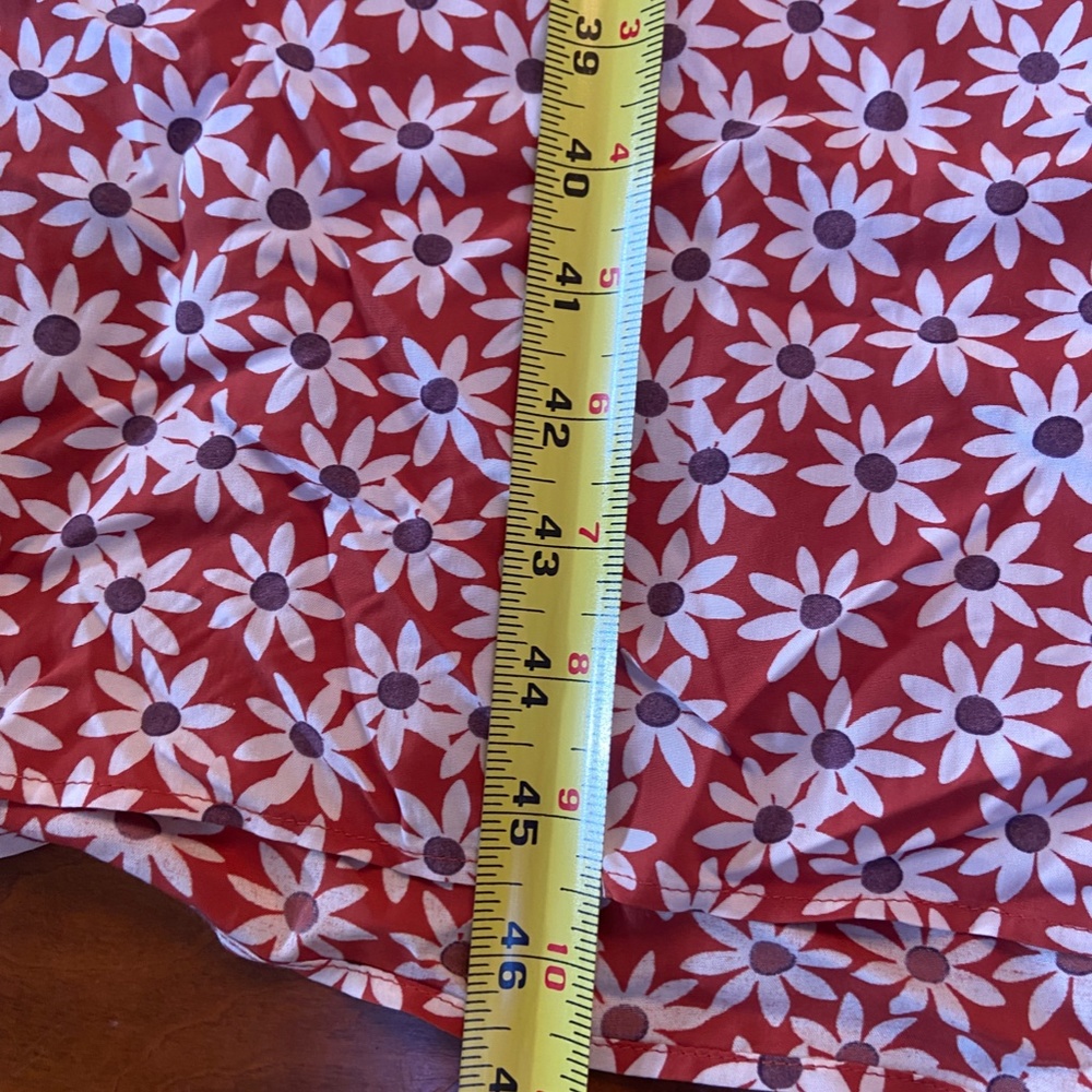 Russet Daisy Faux Wrap Madewell Midi Dress Medium - Picture 5 of 5